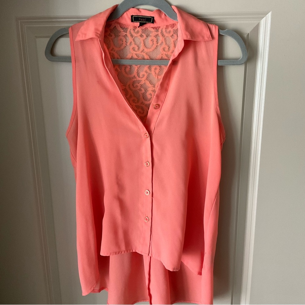 Coral Lace Tank